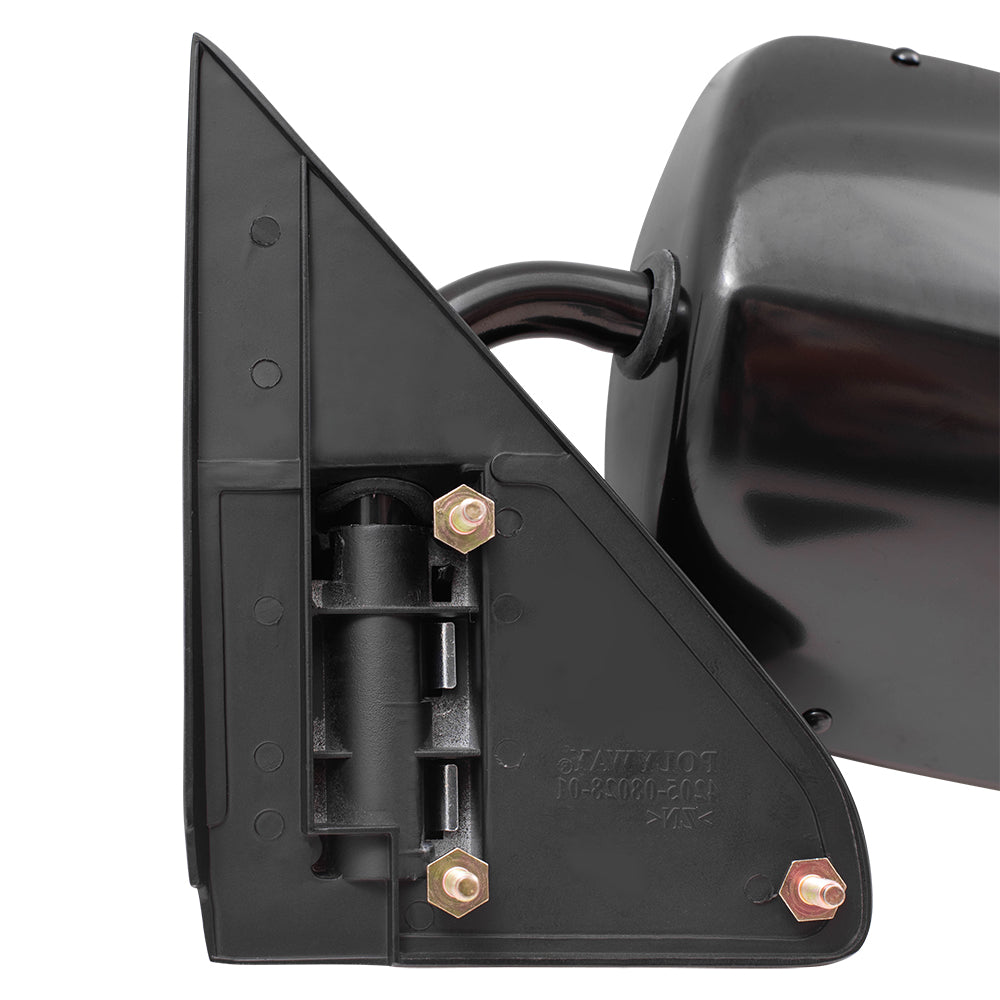 Brock Aftermarket Replacement Driver Left Manual Mirror Below Eyeline Paint To Match Black Compatible With 1988-2002 GM C/K Pickup