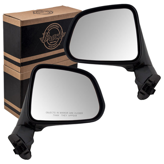 Brock Replacement Driver and Passenger Set Power Side Door Mirrors Compatible with Vue Captiva Sport 19211049 19211048