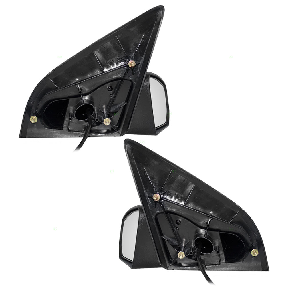 Brock Replacement Driver and Passenger Set Power Side Door Mirrors Textured Compatible with 2003-2007 Ion Sedan 22726680 22726679