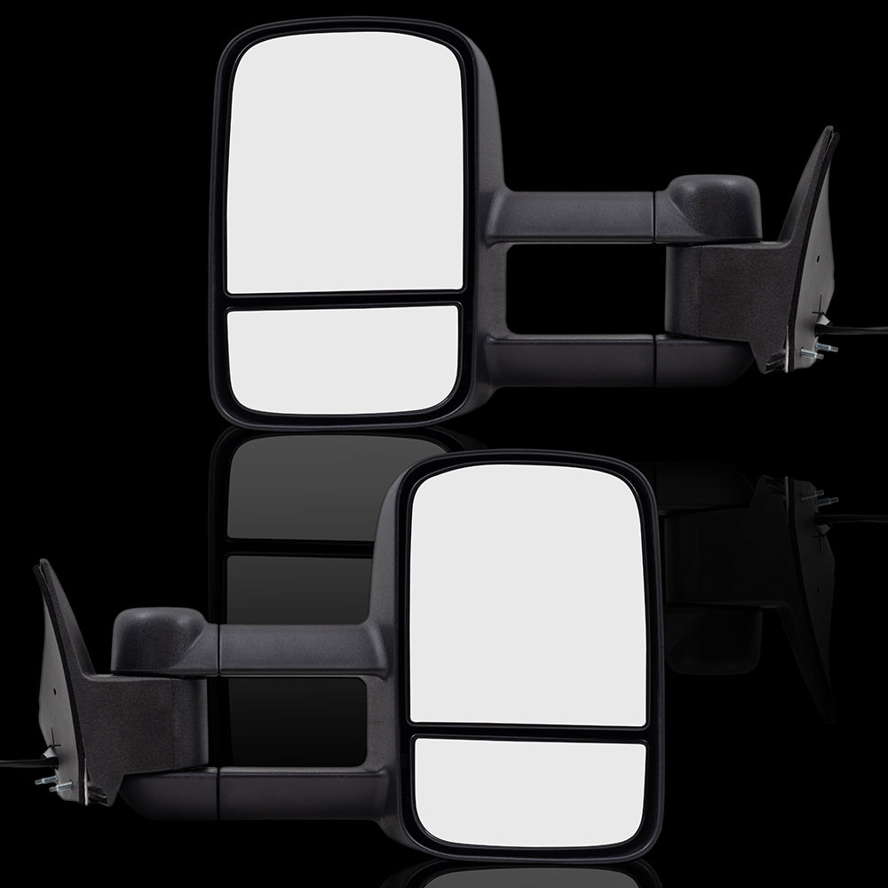 Brock Replacement Driver and Passenger Performance Upgrade Set Telescopic Tow Power Mirrors Compatible with 88-00 C/K Pickup Suburban Blazer Tahoe Yukon