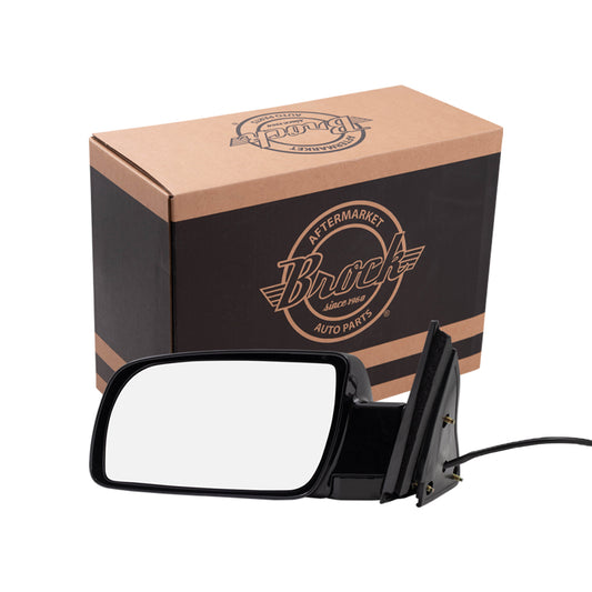 Driver Power Side Door Mirror Type with Metal Base Compatible with 88-99 Old Body Style C/K Pickup Truck 15764757