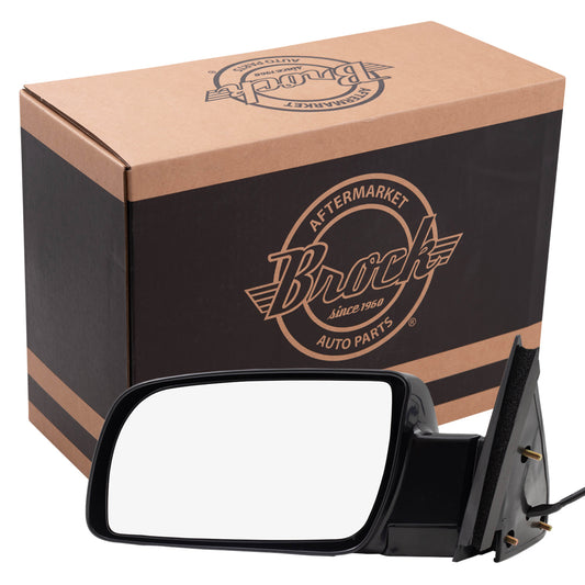 Brock Aftermarket Replacement Driver Power Mirror Standard Type Paint To Match Black - Plastic Base without Heat Compatible with 88-98 GM C/K Pickup