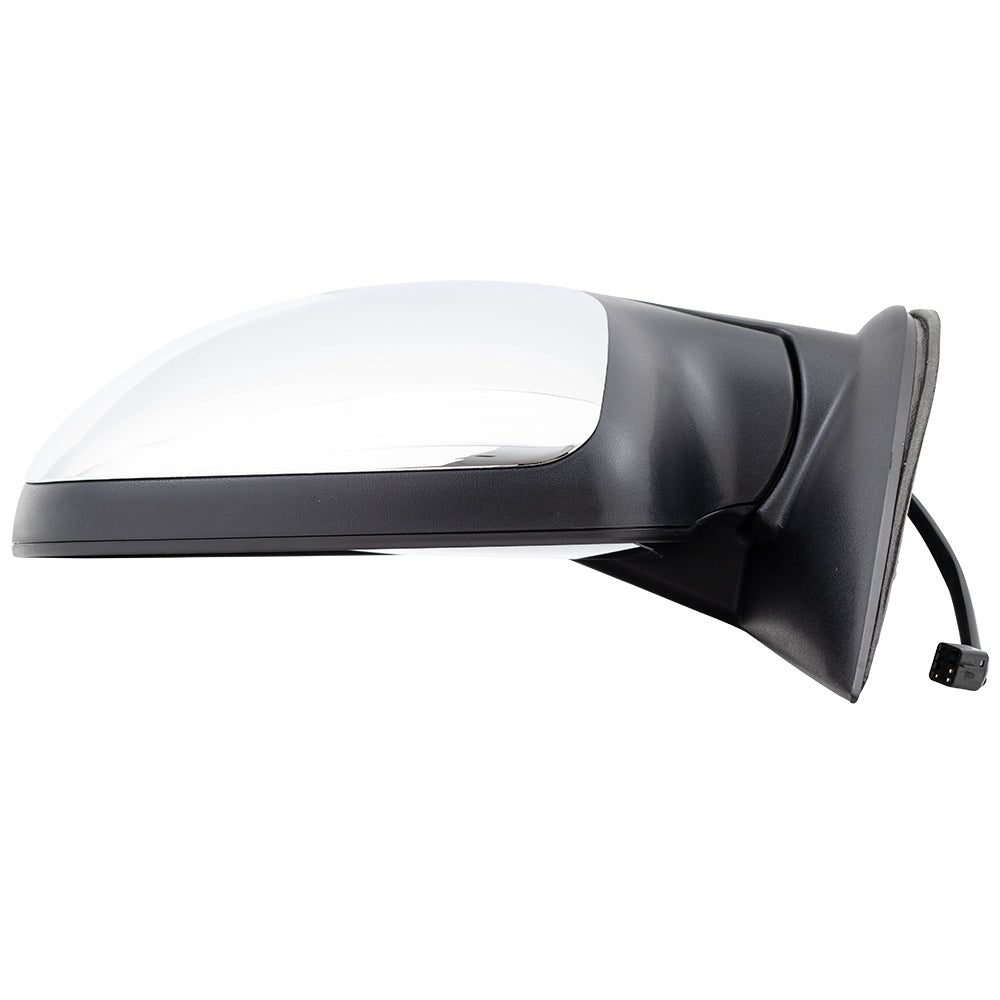 Brock Replacement Driver Power Side Door Mirror Black and Chrome Compatible with 99-02 Silverado Sierra Pickup Truck 15172249