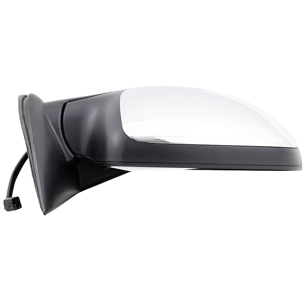 Brock Replacement Passenger Power Side Door Black & Chrome Mirror Compatible with 99-02 Silverado Sierra Pickup Truck 15172248