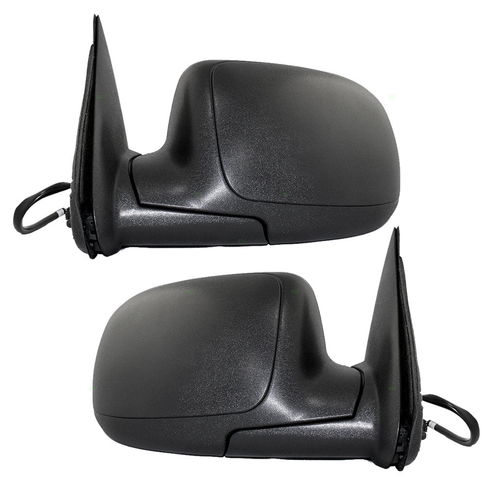 Brock Replacement Set Performance Upgrade Power Side Door Mirrors Textured Compatible with 99-02 Silverado Sierra Pickup Truck 15172247 15172248