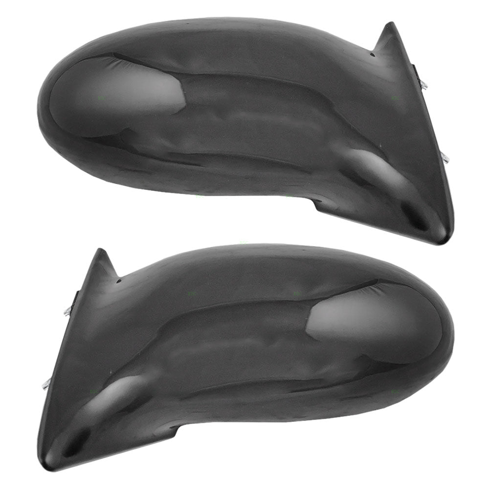 Brock Replacement Driver and Passenger Set Power Side Door Mirrors Single Post Compatible with 2002-2005 Grand Am 22724872 22724871