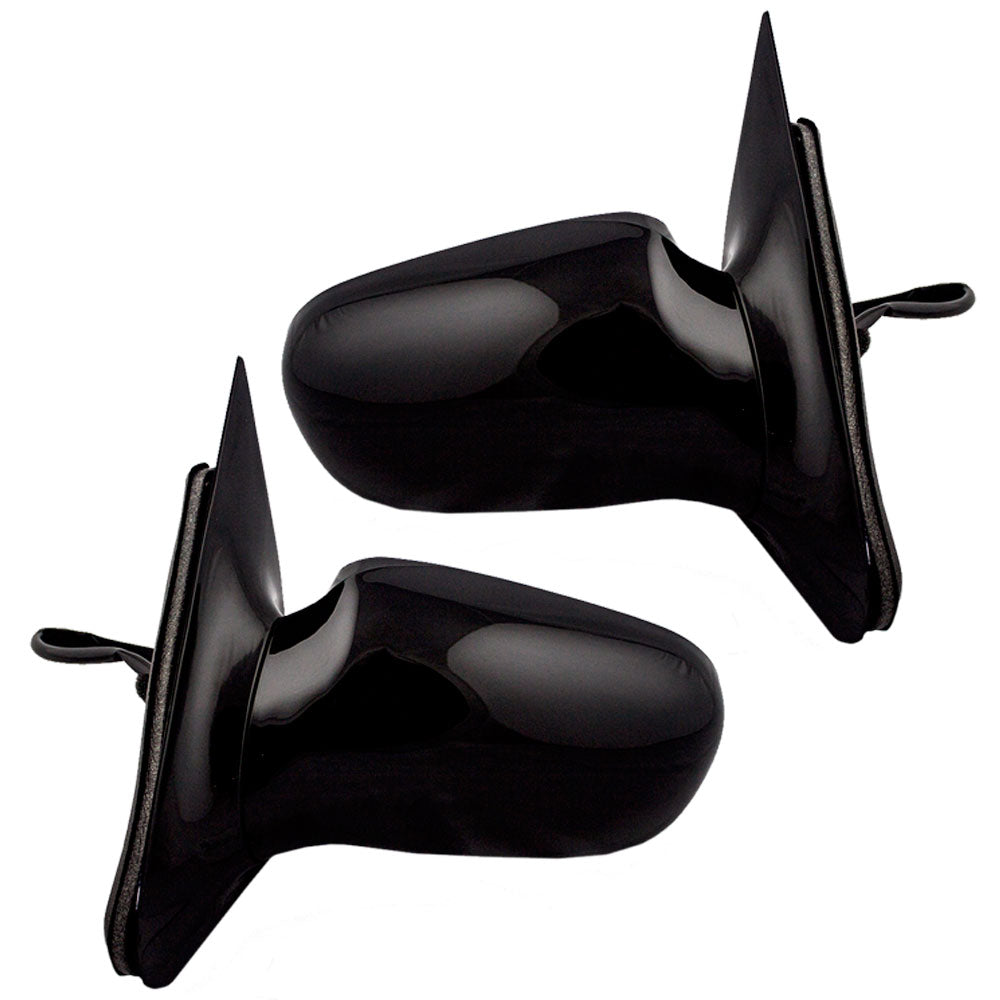 Brock Replacement Driver and Passenger Set Power Side Door Mirrors Compatible with 1995-2005 Cavalier Sunfire Coupe 10362464 22728842