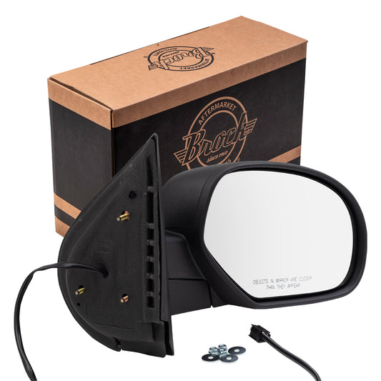 Replacement Passenger Power Side Door Mirror Textured Compatible with 07-14 Silverado Sierra Pickup Truck Tahoe Yukon & XL Escalade