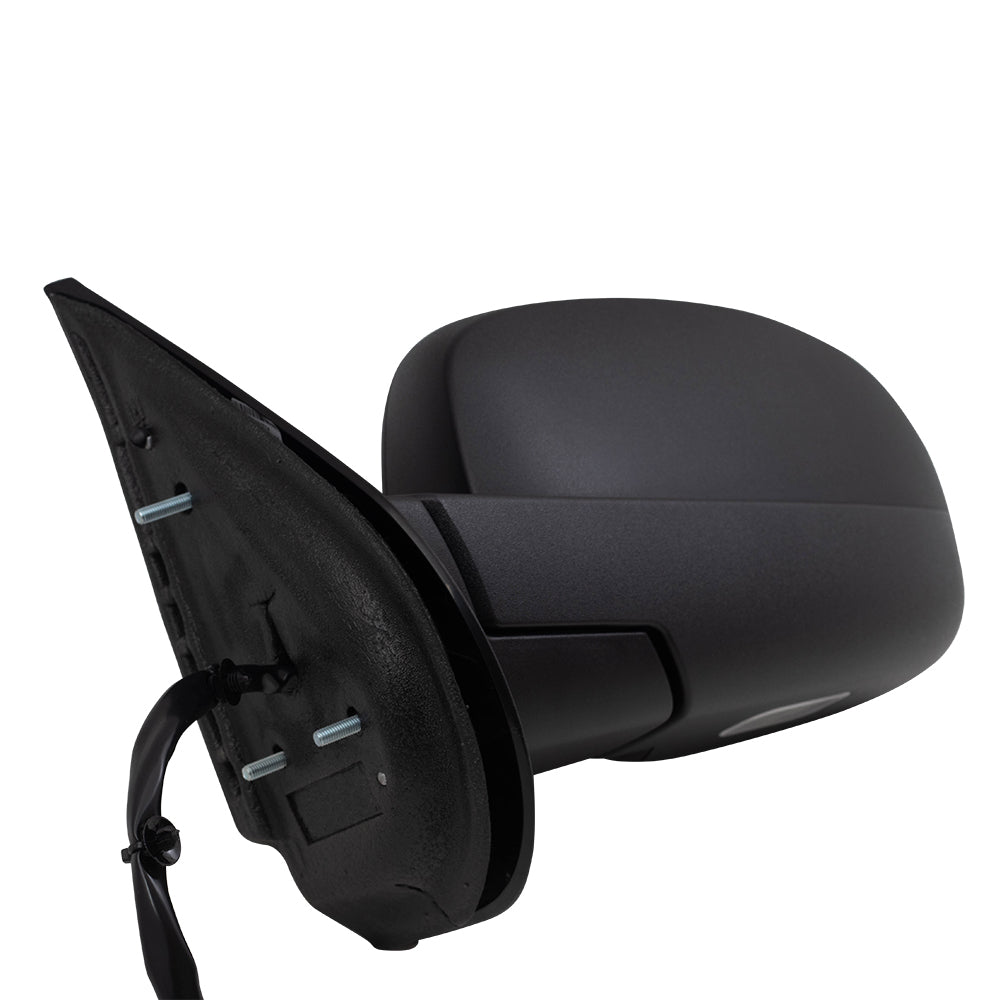 Replacement Set Driver and Passenger Power Door Mirrors Heated Textured Black Cap Compatible with 2009-2013 Silverado Pickup Truck