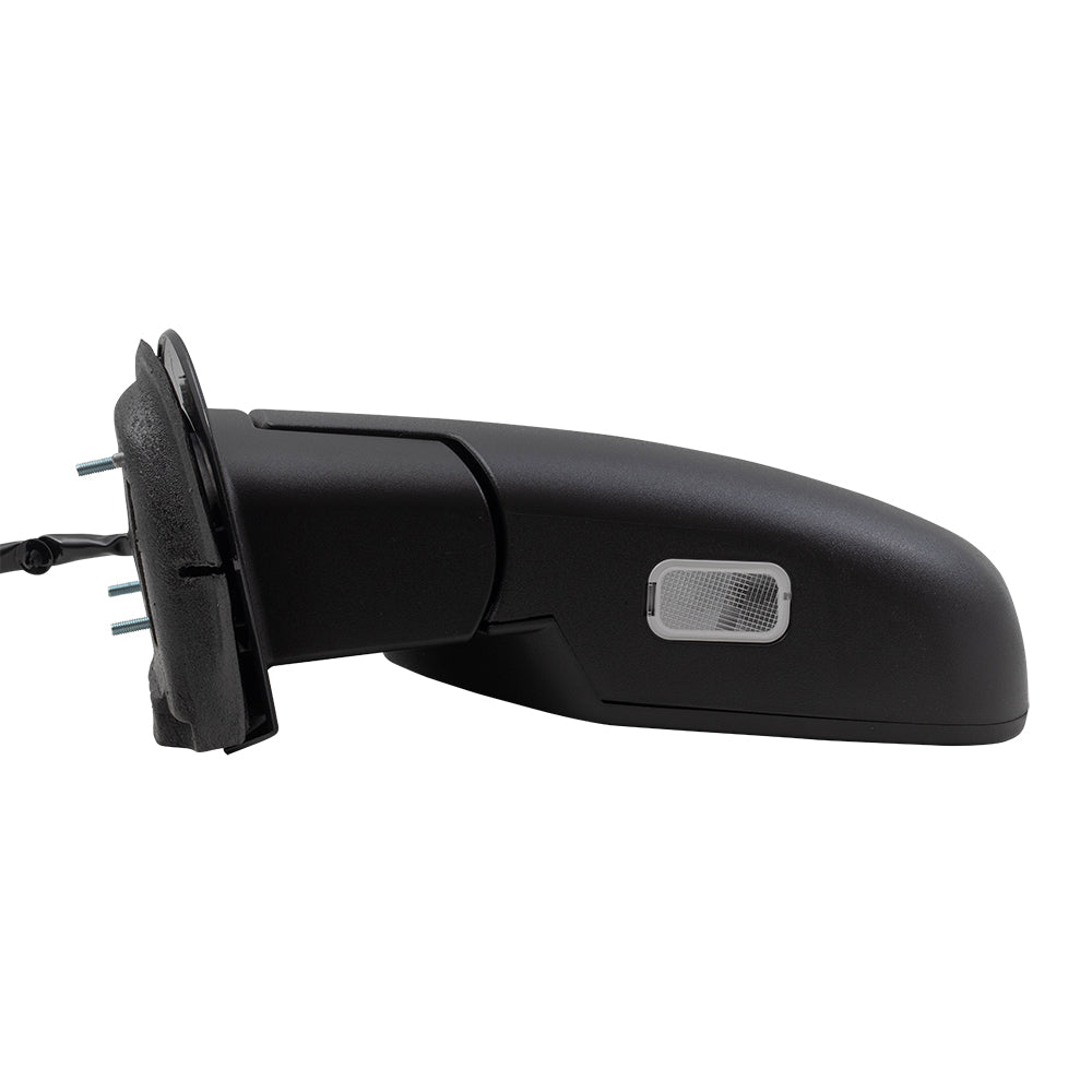 Replacement Driver Power Door Mirror Heated Textured Black Cap Compatible with 2009-2013 Silverado Pickup Truck 20756892