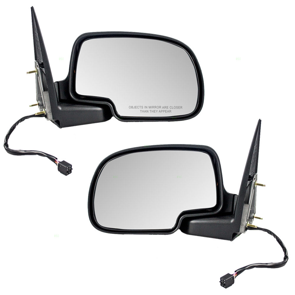 Replacement Set Driver and Passenger Power Side Door Mirrors Heated Puddle Lamp Compatible with 2000-2002 Tahoe Suburban Yukon & Yukon XL