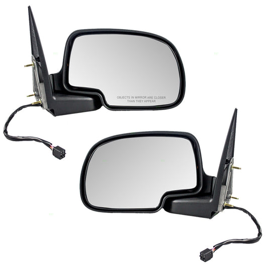 Replacement Set Driver and Passenger Power Side Door Mirrors Heated Puddle Lamp Compatible with 2000-2002 Tahoe Suburban Yukon & Yukon XL