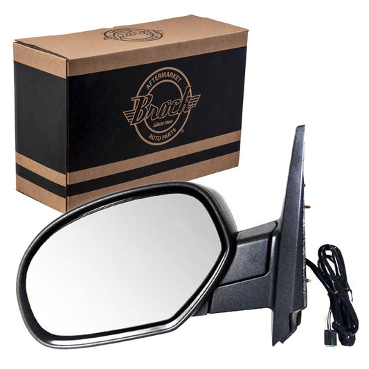 Replacement Driver Power Side Door Mirror Heated Puddle Lamp Textured Compatible with 2007-2013 Silverado Sierra Avalanche Pickup Truck