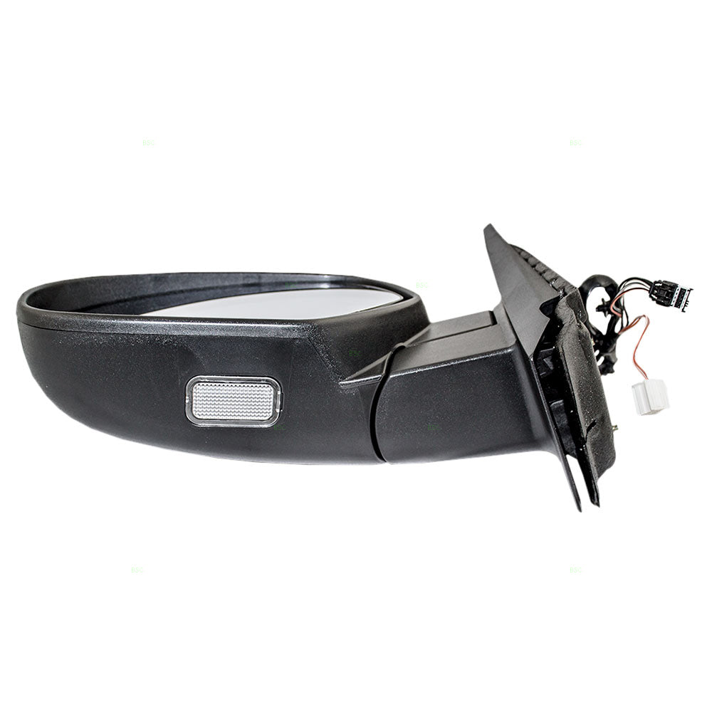 Replacement Driver Power Side Door Mirror Heated Puddle Lamp Textured Compatible with 2007-2013 Silverado Sierra Avalanche Pickup Truck