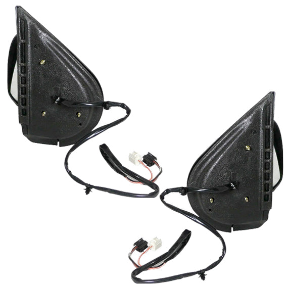 Replacement Set Driver and Passenger Power Side Door Mirrors Heated Puddle Lamp Manual Folding Compatible with 2007-2013 Silverado Sierra Avalanche Pickup