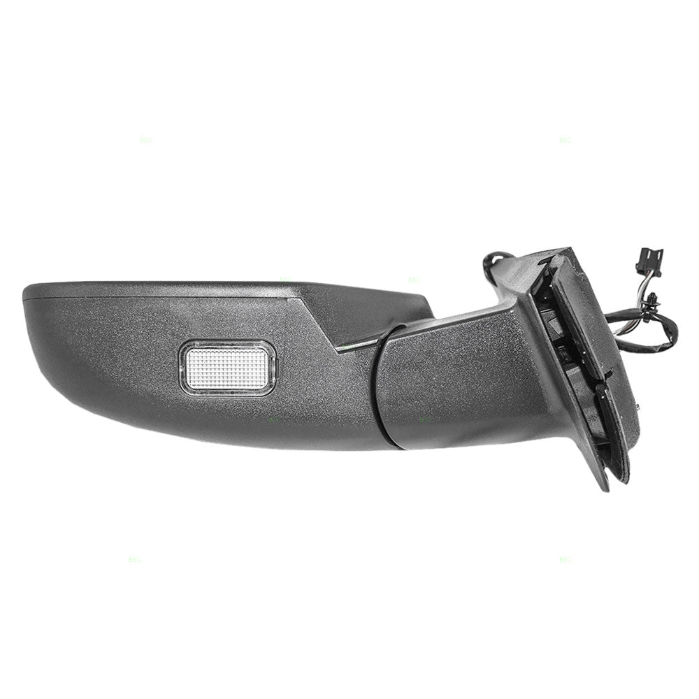 Replacement Driver Power Side Door Mirror Heated Puddle Lamp Manual Folding Compatible with 2007-2013 Silverado Sierra Avalanche Pickup