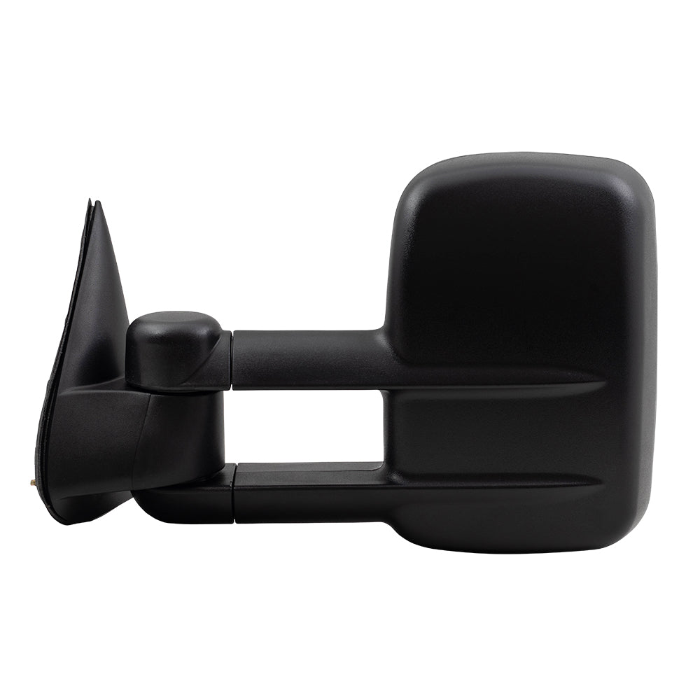 Brock Replacement Driver and Passenger Power Tow Telescopic Side Door Mirrors Heated Signal On Glass Compatible with 2003-2006 Silverado Sierra Avalanche Pickup