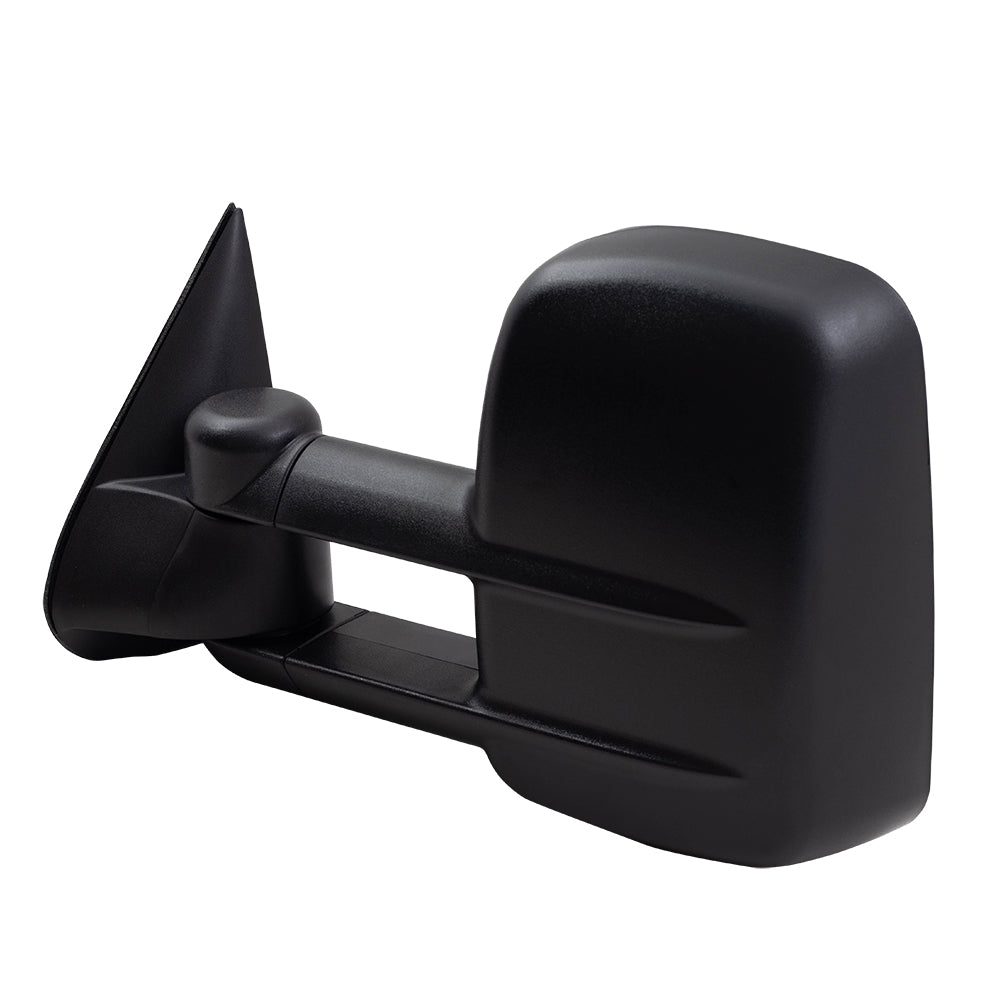 Brock Replacement Driver and Passenger Power Tow Telescopic Side Door Mirrors Heated Signal On Glass Compatible with 2003-2006 Silverado Sierra Avalanche Pickup