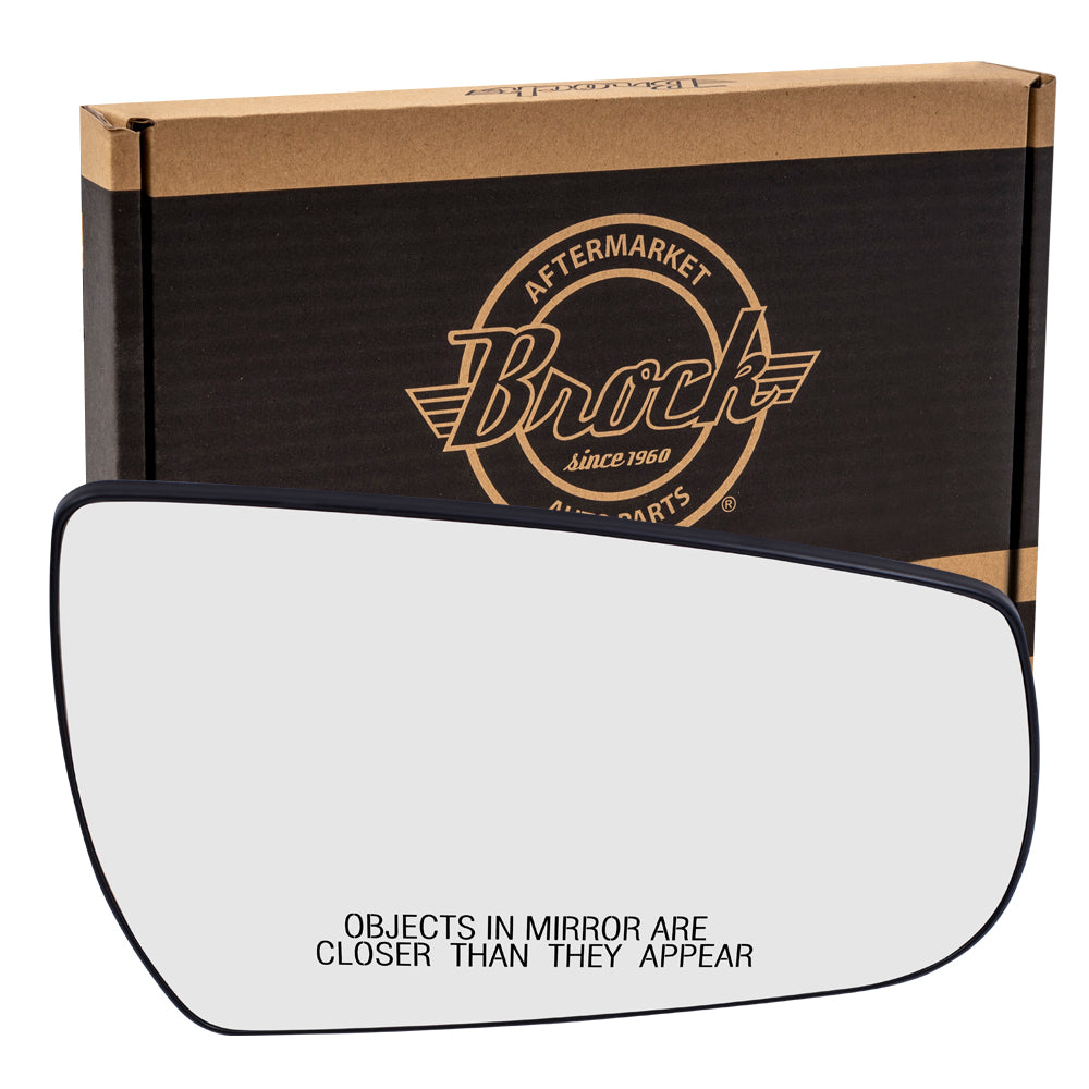 Brock Replacement Passenger Door Mirror Glass with Base Compatible with 2013 2014 2015 Malibu