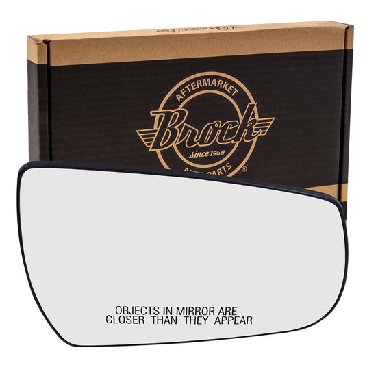 Brock Replacement Passenger Door Mirror Glass with Base Compatible with 2013 2014 2015 Malibu