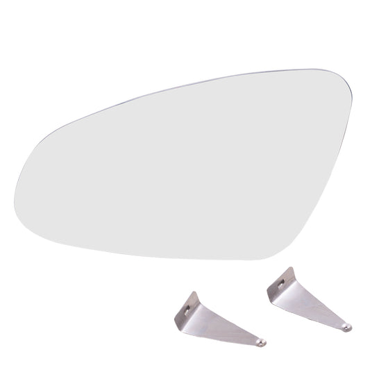 Brock Replacement Driver Side Door Mirror Glass with Base Compatible with 2012-2017 Verano