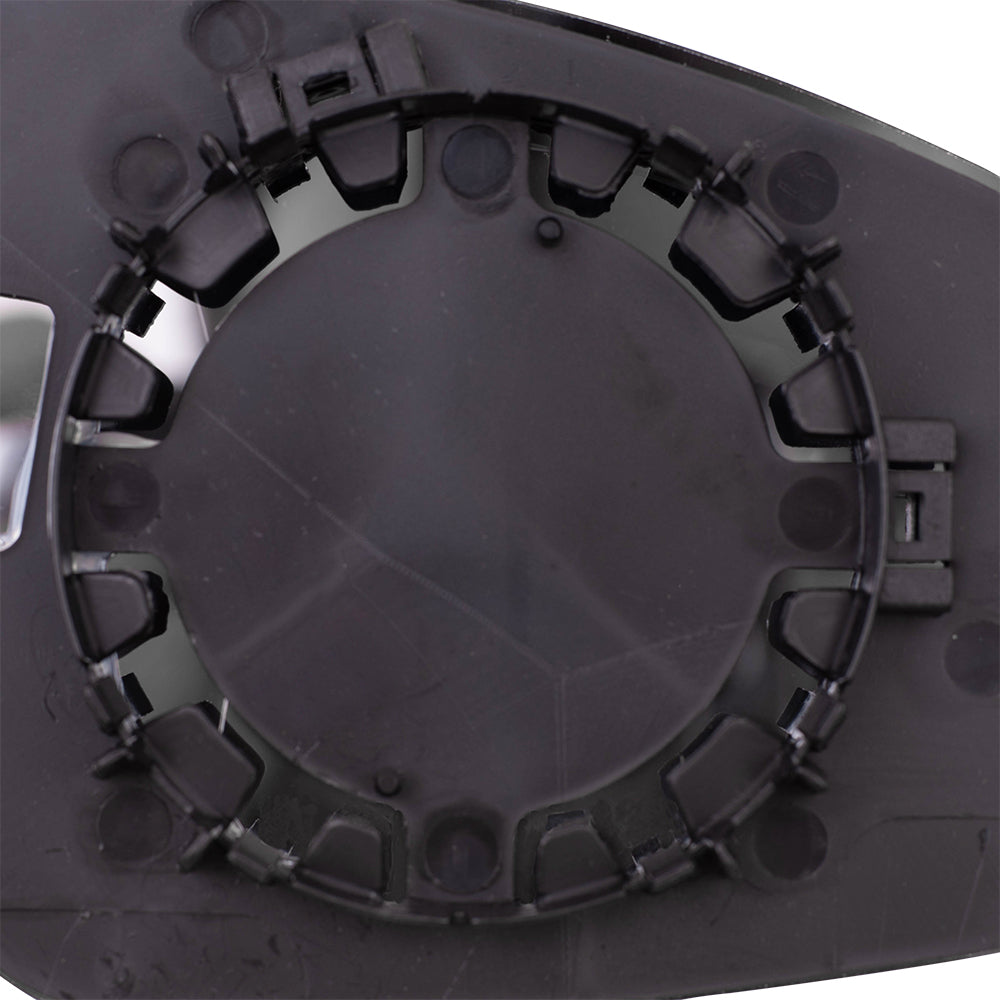 Brock Replacement Driver Side Door Mirror Glass with Base Compatible with 2012-2017 Verano
