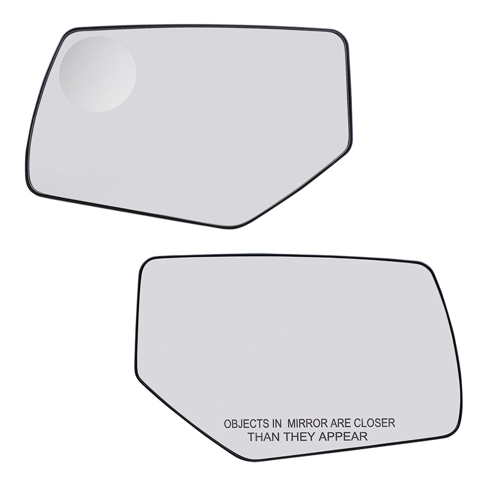 Mirror Spotter Glass & Bases Set fits 15-20 Tahoe Suburban Yukon/XL Power Heated