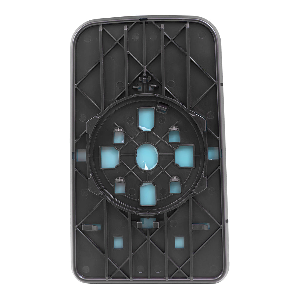 Brock Replacement Pair Upper Mirror Glass and Bases w/o Heat compatible with 2003-2009 Kodiak Topkick 19120558