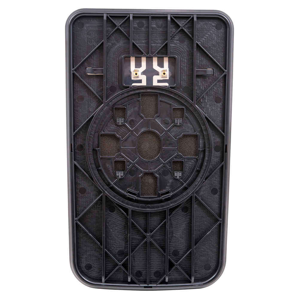 Brock Replacement Upper Mirror Glass and Base with Heat compatible with 2003-2009 Kodiak Topkick 19120557