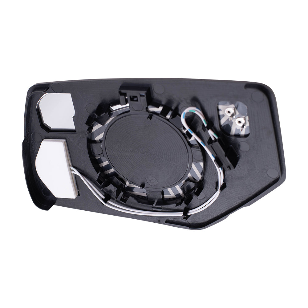 Brock Replacement Driver and Passenger Power Mirror Glasses & Bases with Heat Signal Power Folding Compatible with 15-20 Suburban Tahoe Yukon