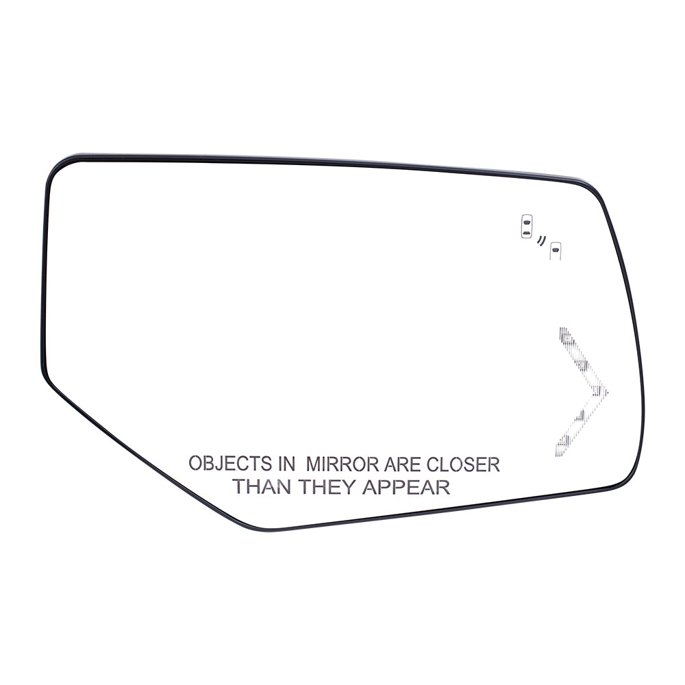 Brock Replacement Passengers Power Mirror Glass & Base w/ Heat Signal Blind Spot Detection Compatible with 15-20 Suburban Tahoe Yukon 22976556