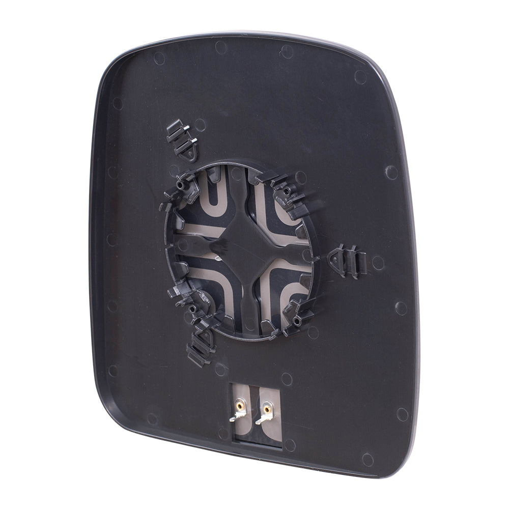 Brock Replacement Driver and Passenger Side Mirror Glass and Base with Heat Set Compatible with 2003-2007 Express