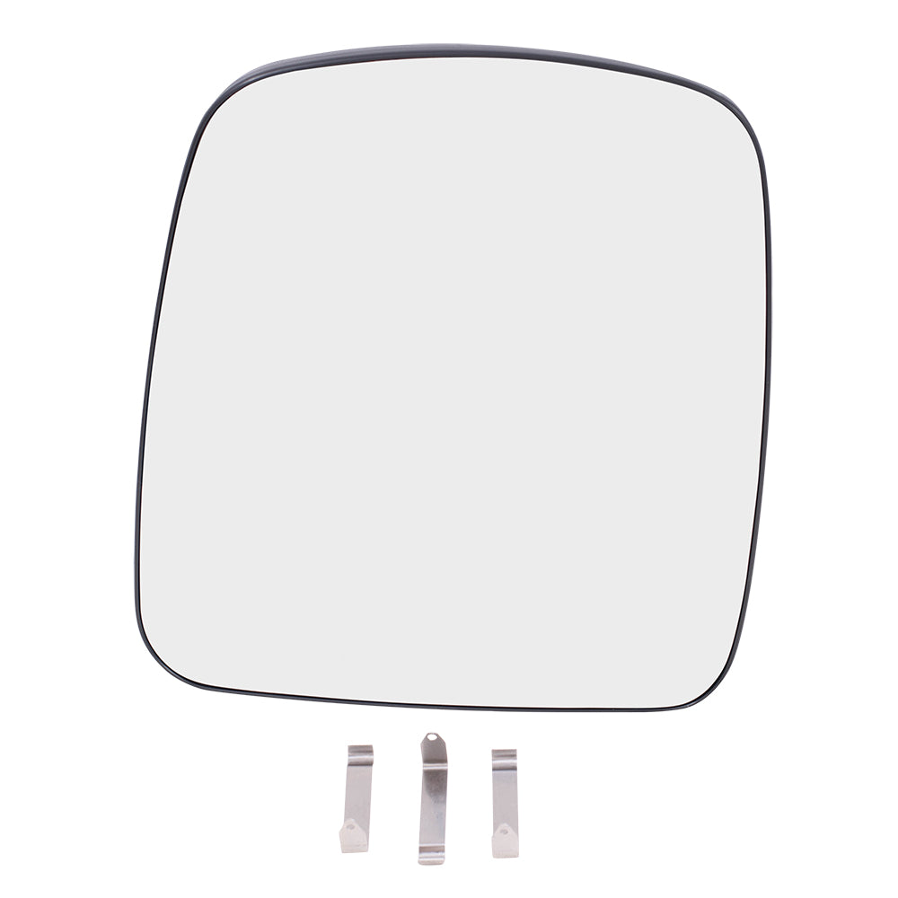 Brock Replacement Driver Side Mirror Glass and Base with Heat Compatible with 2003-2007 Chevy Express