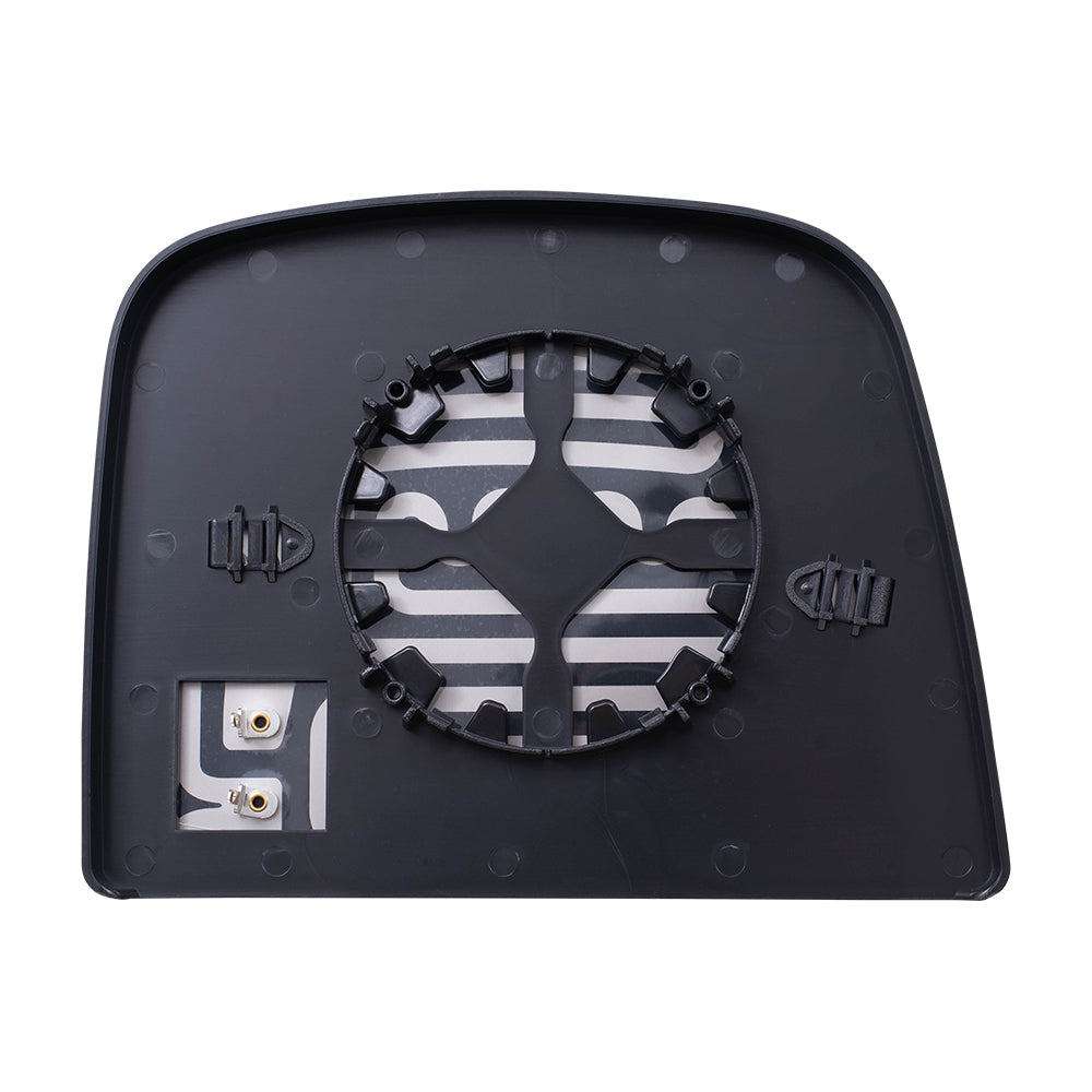 Brock Aftermarket Replacement Driver Left Upper Mirror Glass and Base With Heat Compatible With 2008-2022 Chevy Express