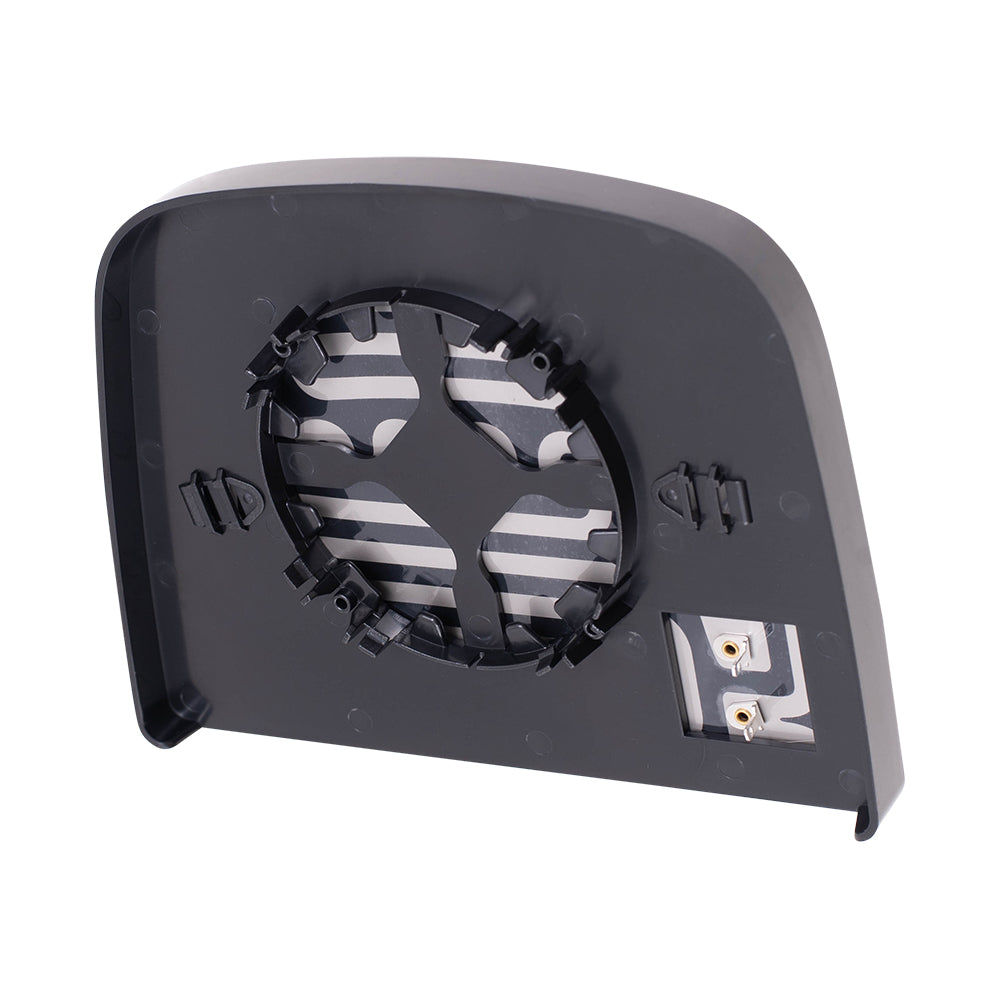 Brock Aftermarket Replacement Passenger Right Upper Mirror Glass and Base With Heat Compatible With 2008-2022 Chevy Express