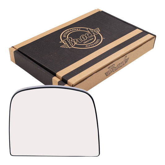 Brock Aftermarket Replacement Passenger Right Upper Mirror Glass and Base Without Heat Compatible With 2008-2022 Chevy Express