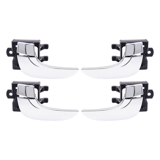 Brock Replacement Driver and Passenger Side Chrome Inside Door Handles 4 Piece Set Compatible with 2002-2007 Buick Rendezvous