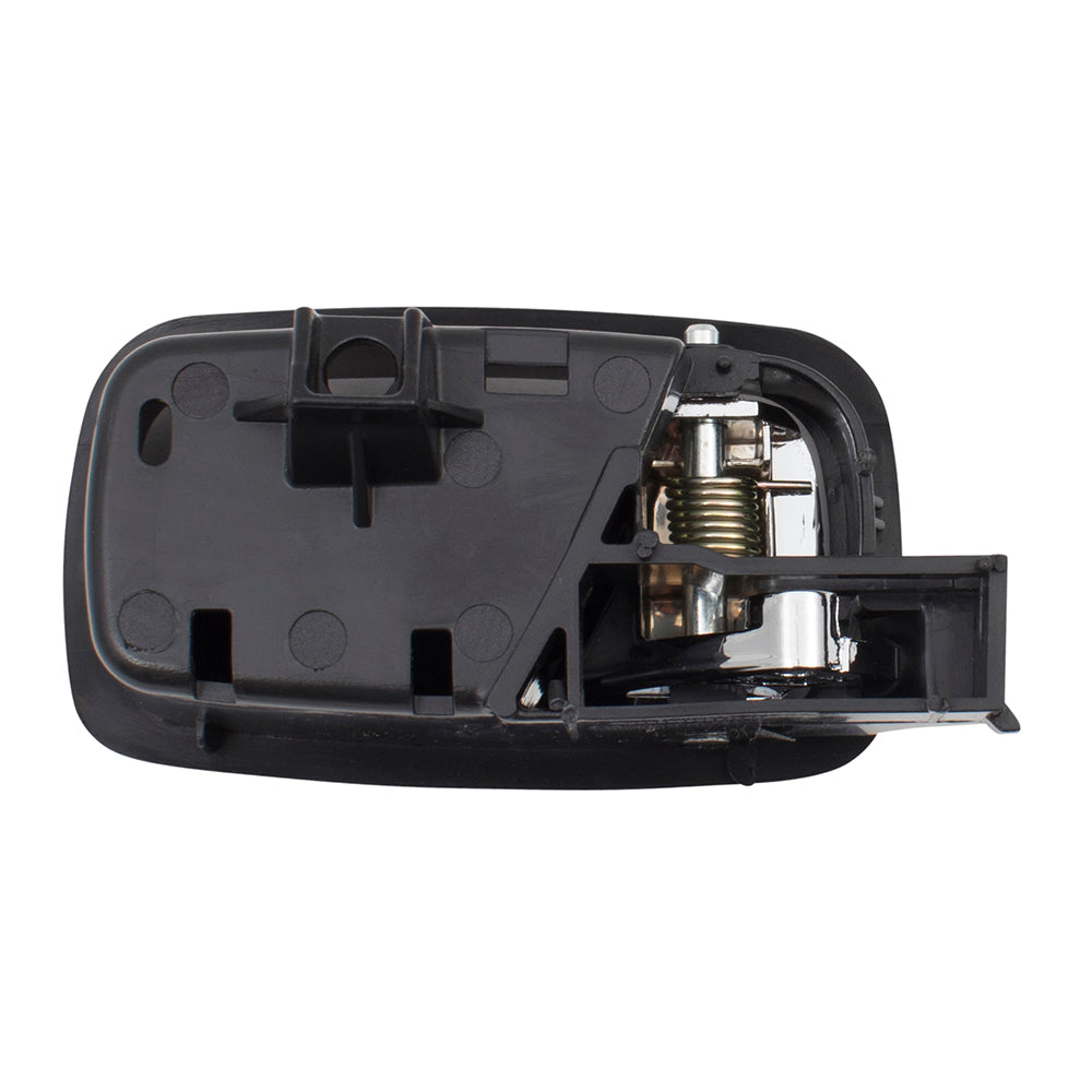 Brock Replacement Drivers Inside Door Handle Front Chrome Lever w/ Black Bezel Compatible with 05-10 Cobalt 07-09 G5 22722755 GM1352166