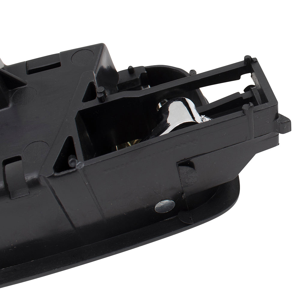 Brock Replacement Drivers Inside Door Handle Front Chrome Lever w/ Black Bezel Compatible with 05-10 Cobalt 07-09 G5 22722755 GM1352166