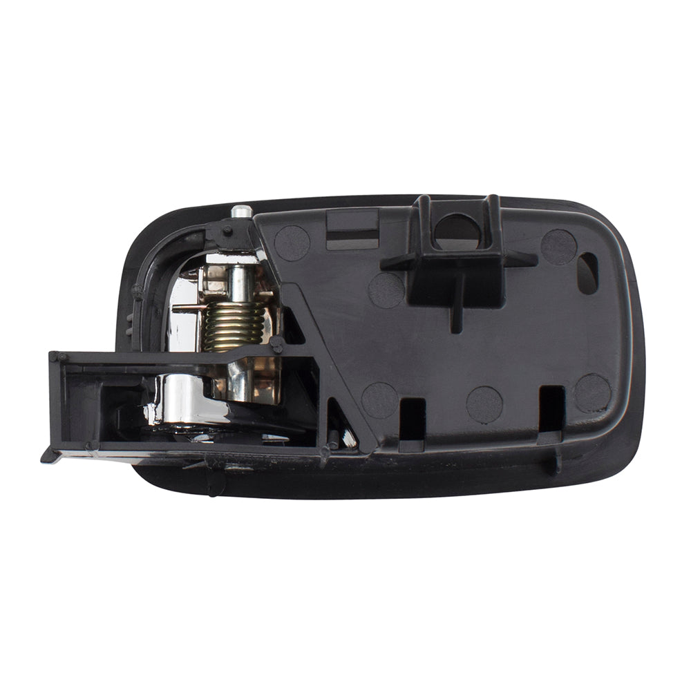 Brock Replacement Passengers Inside Door Handle Front Chrome Lever w/ Black Bezel Compatible with 05-10 Cobalt 07-09 G5 22722754 GM1353166