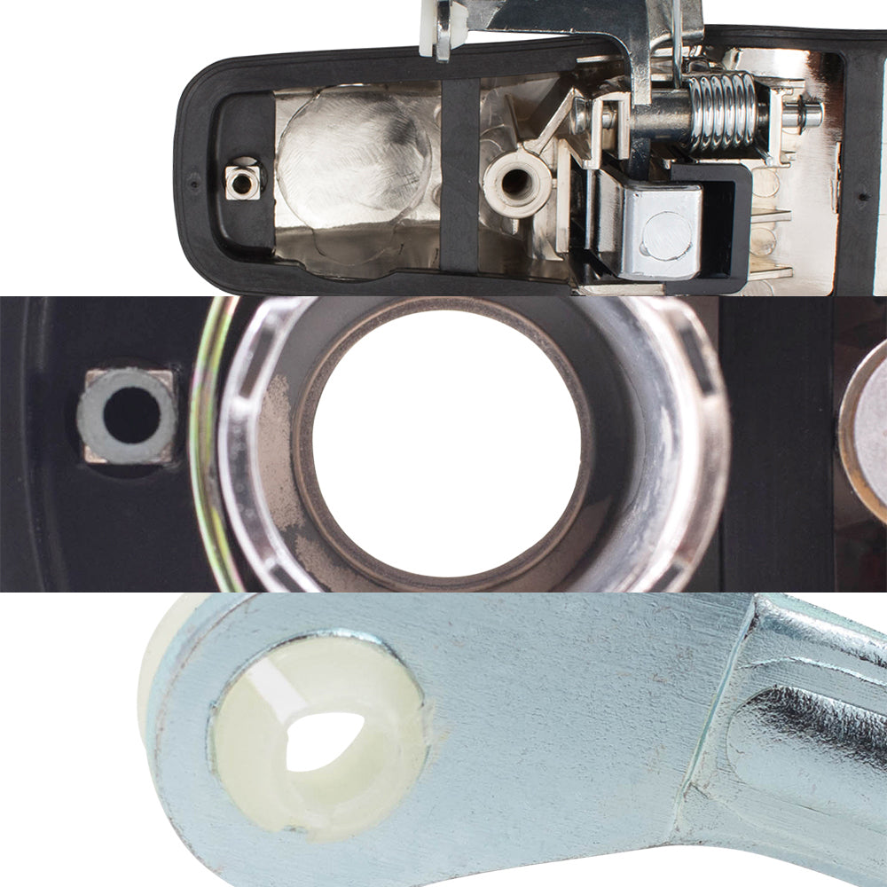 Brock Replacement Front & Rear Outside Chrome Door Handles 4 Piece Set Compatible with 2007-2013 Avalanche/Escalade EXT/Sierra Denali & 2007-2014 Silverado/Sierra/Escalade/Escalade ESV/Tahoe/Yukon