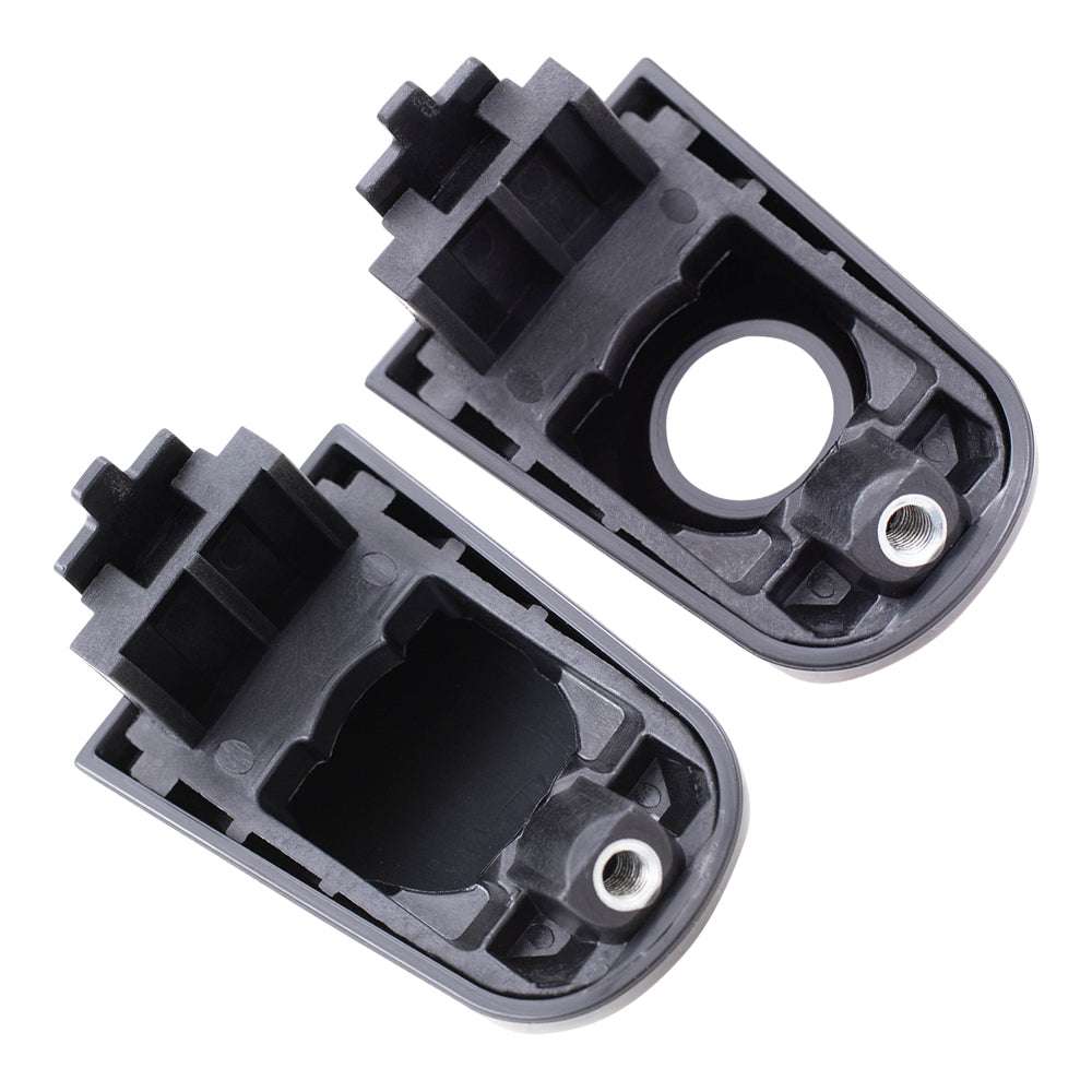 Brock Replacement Driver & Passenger Side Outside Door Handles with Cap 4 Piece Set Compatible with 2005-2009 Equinox/ 2006-2009 Torrent/ 2004-2007 Malibu/ 2008 Malibu Classic/ 2005-2010 G6