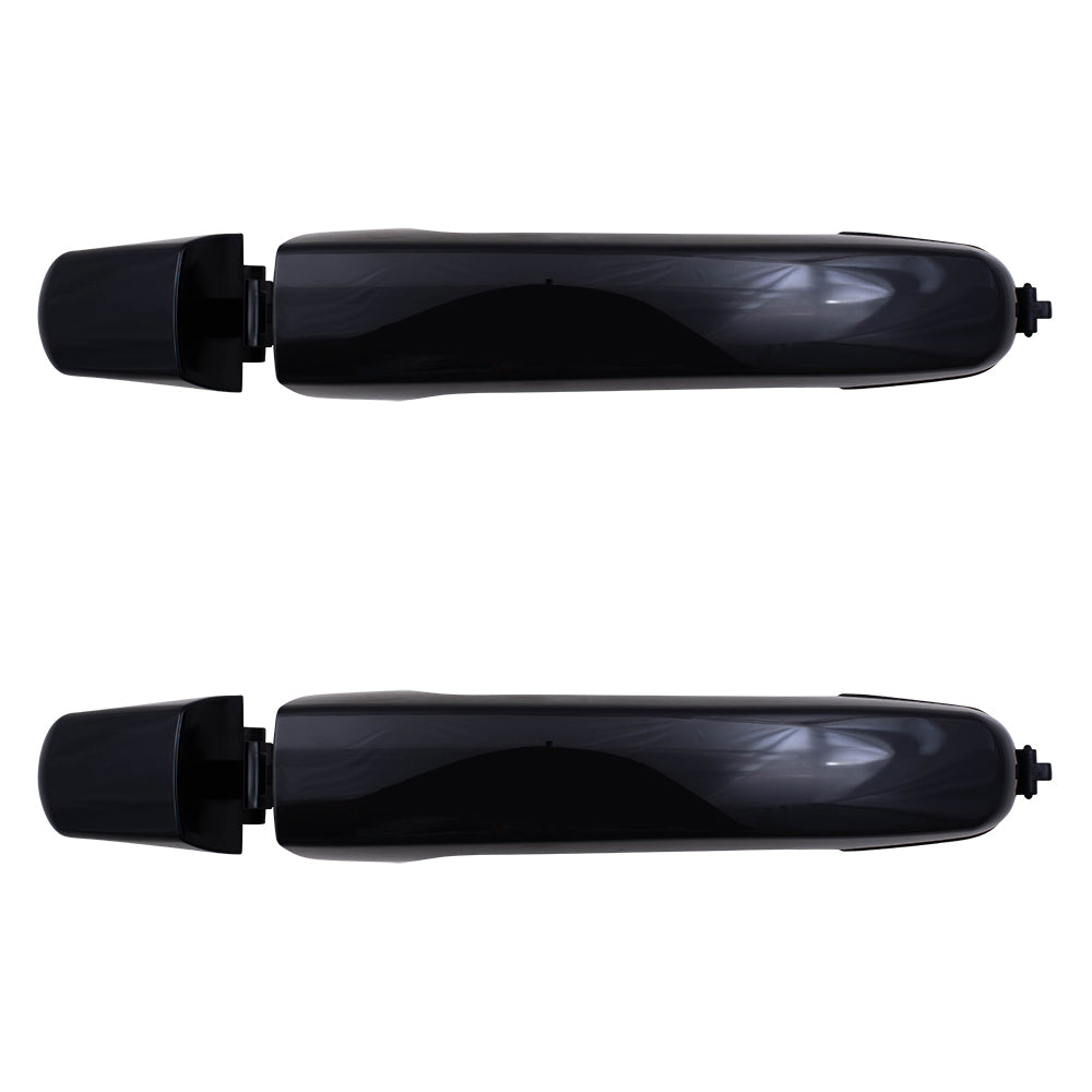 Brock Replacement Rear Driver and Passenger Side Outside Door Handles with Cap Compatible with 2005-2009 Equinox/ 2006-2009 Torrent/ 2004-2007 Malibu/ 2008 Malibu Classic/ 2005-2010 G6