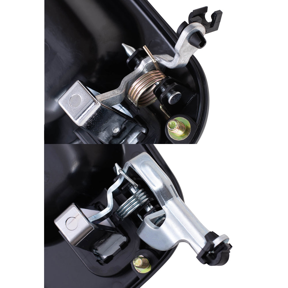 Brock Replacement Passenger Side Set of Outside Door Handles Black w/ Chrome Compatible with 1999-2007 Silverado Sierra Pickup Truck 15182419 15745140