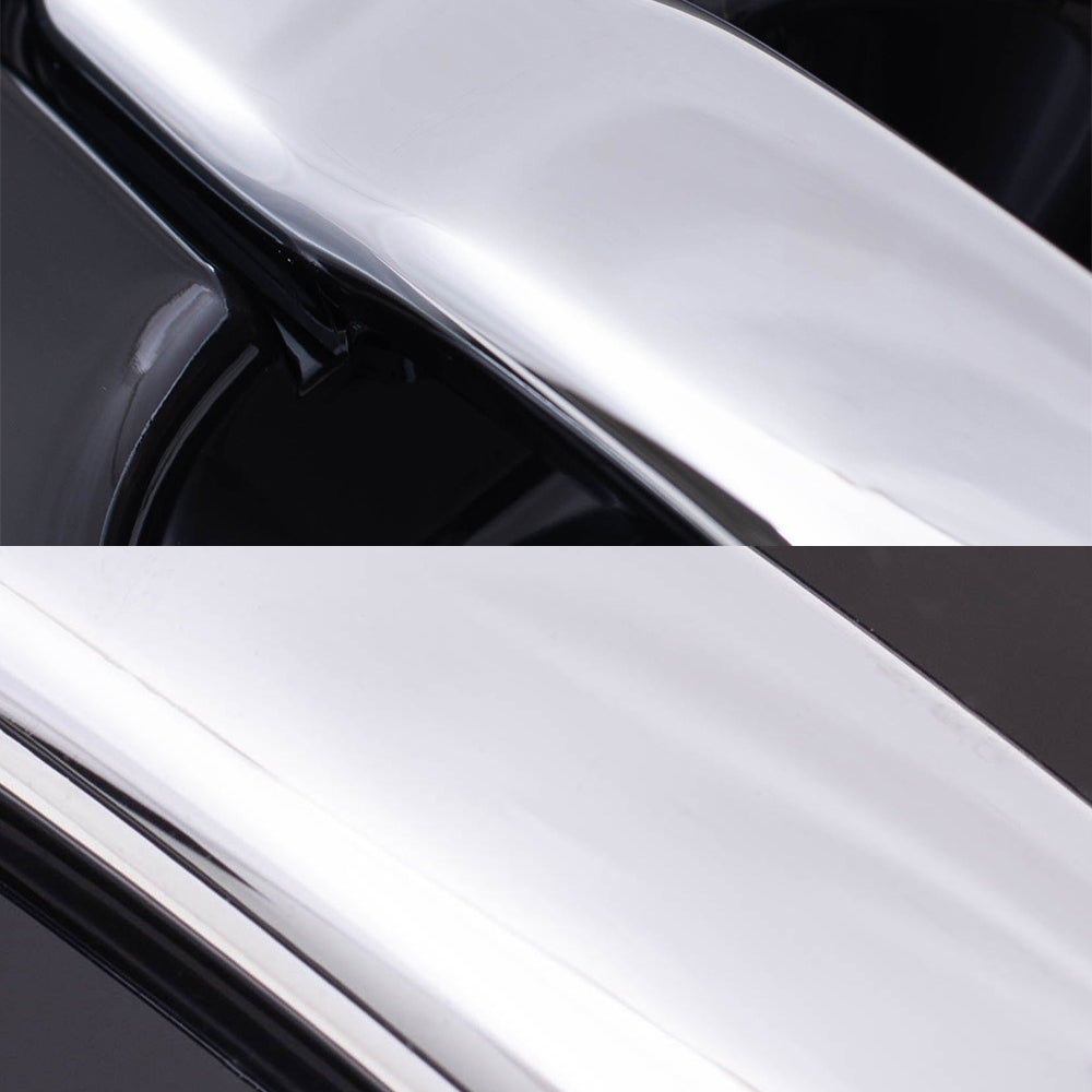 Brock Replacement Passenger Side Set of Outside Door Handles Black w/ Chrome Compatible with 1999-2007 Silverado Sierra Pickup Truck 15182419 15745140