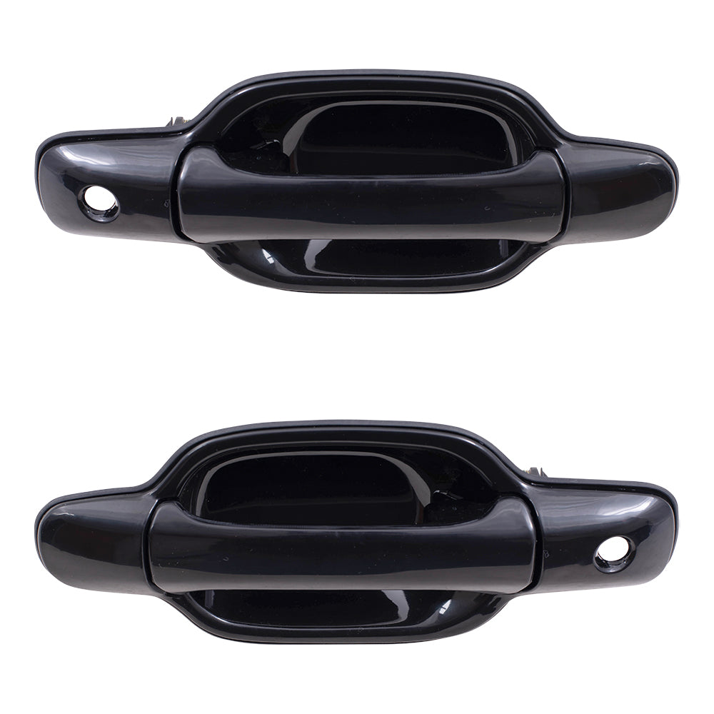 Brock Replacement Set Front Outside Door Handles w/ Keyholes Compatible with 2004-2012 Colorado Canyon 2006-2008 i-Series Pickup Truck 20829878 20829879