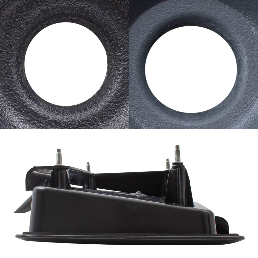 Brock Replacement Outside Textured Black Front Door Handles, Side Sliding Door Handle, and Back Door Handle W/License Plate Bracket 4 Piece Set Compatible with 1996-2009 Express and 1996-2009 Savana