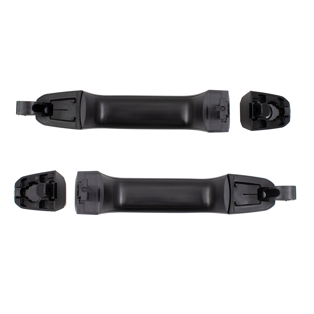 Brock Replacement Set Front Outside Door Handles Textured Compatible with 14-19 Silverado Sierra Pickup Truck & 19 Sierra Limited/Silverado LD Without Passive Entry