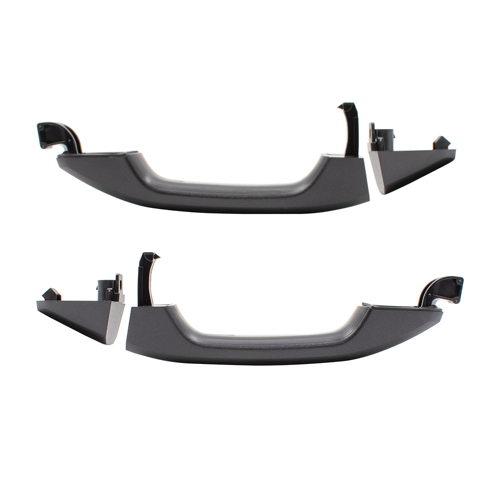 Brock Replacement Set Front Outside Door Handles Textured Compatible with 14-19 Silverado Sierra Pickup Truck & 19 Sierra Limited/Silverado LD Without Passive Entry