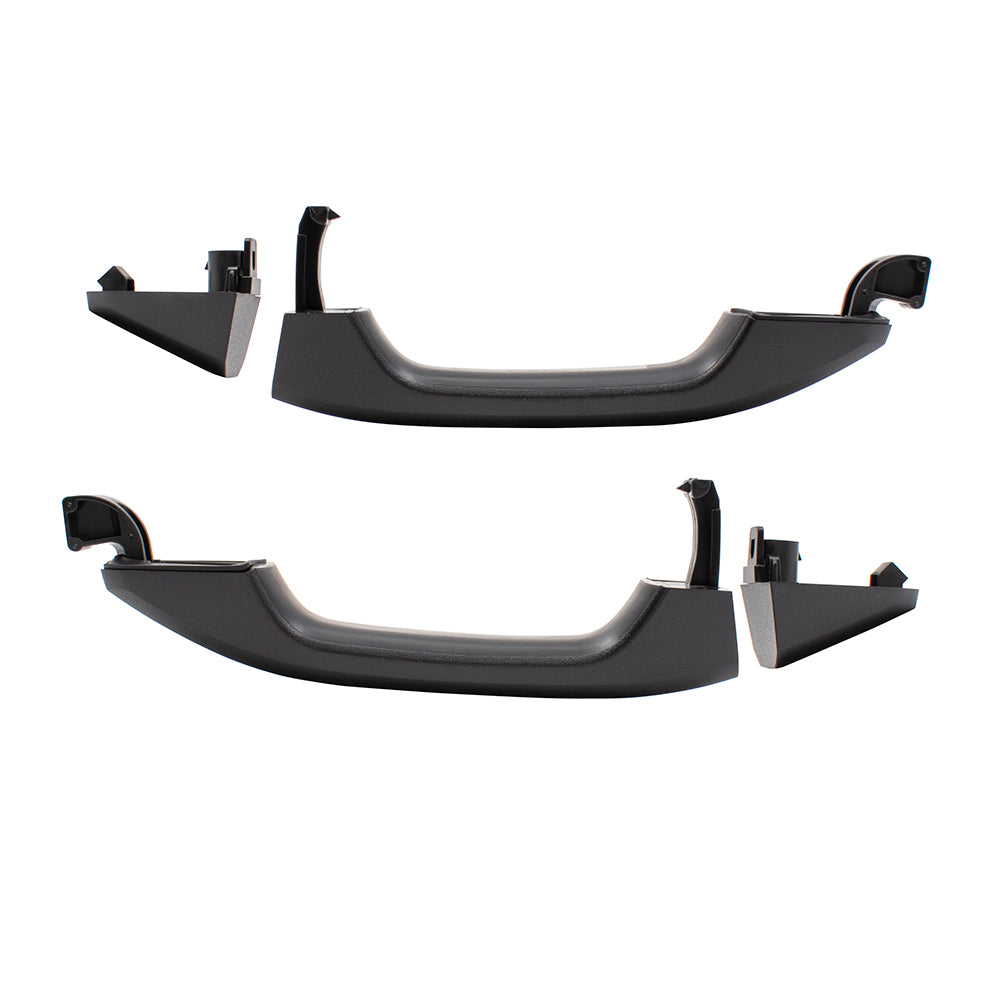 Brock Replacement Set Front Outside Door Handles Textured Compatible with 14-19 Silverado Sierra Pickup Truck & 19 Sierra Limited/Silverado LD Without Passive Entry